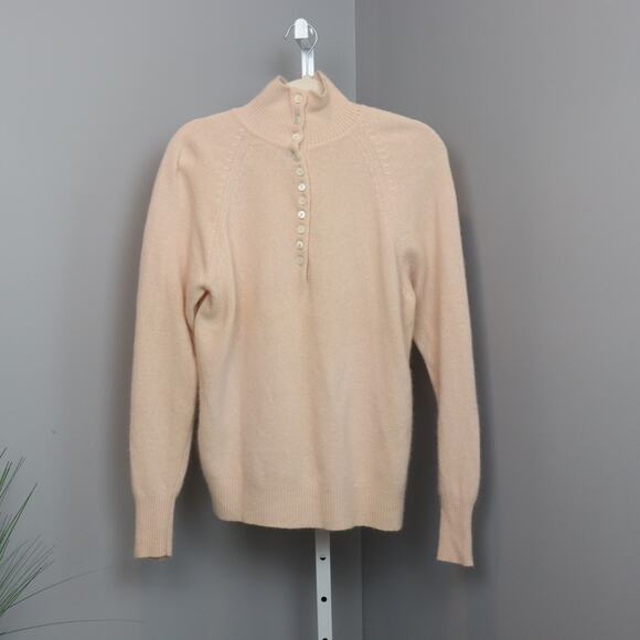 Vintage JH Collectables Lambswool Angora Sweater - Women’s M - Soft Blush Pink - Picture 1 of 7